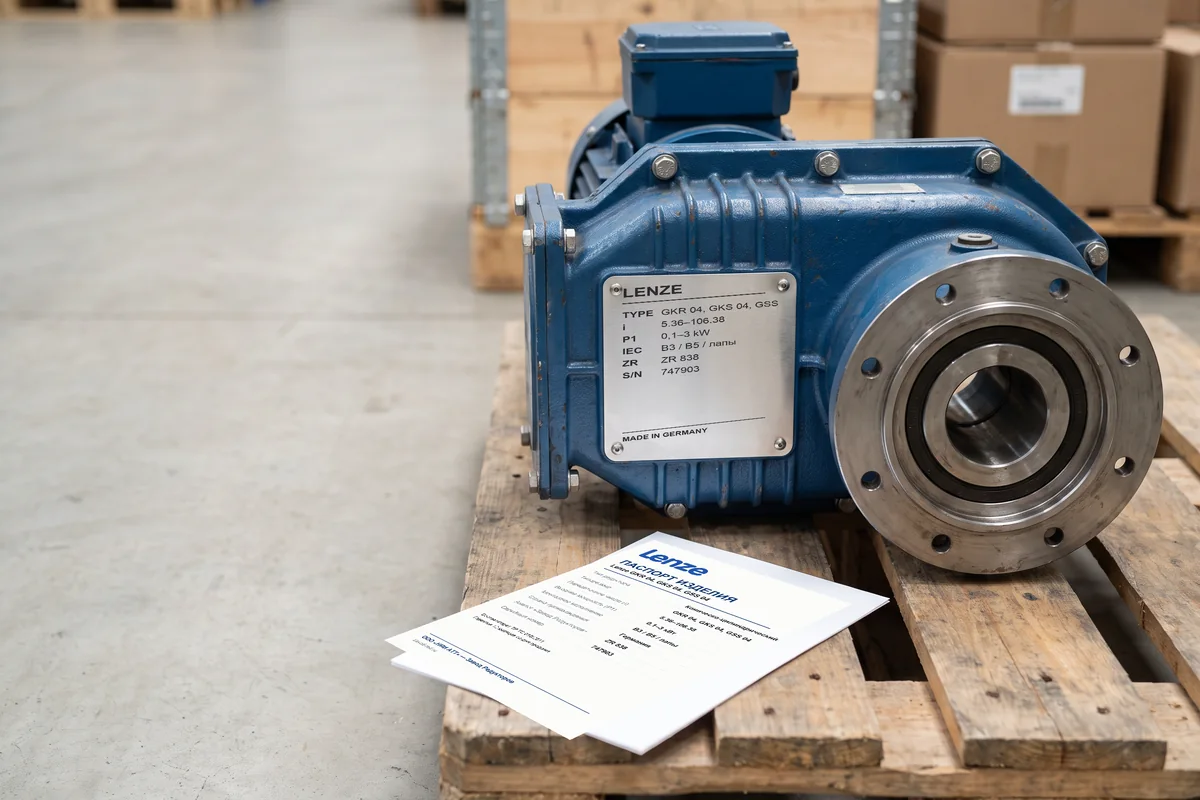 Lenze g500-B1500 — коническо-цилиндрический редуктор