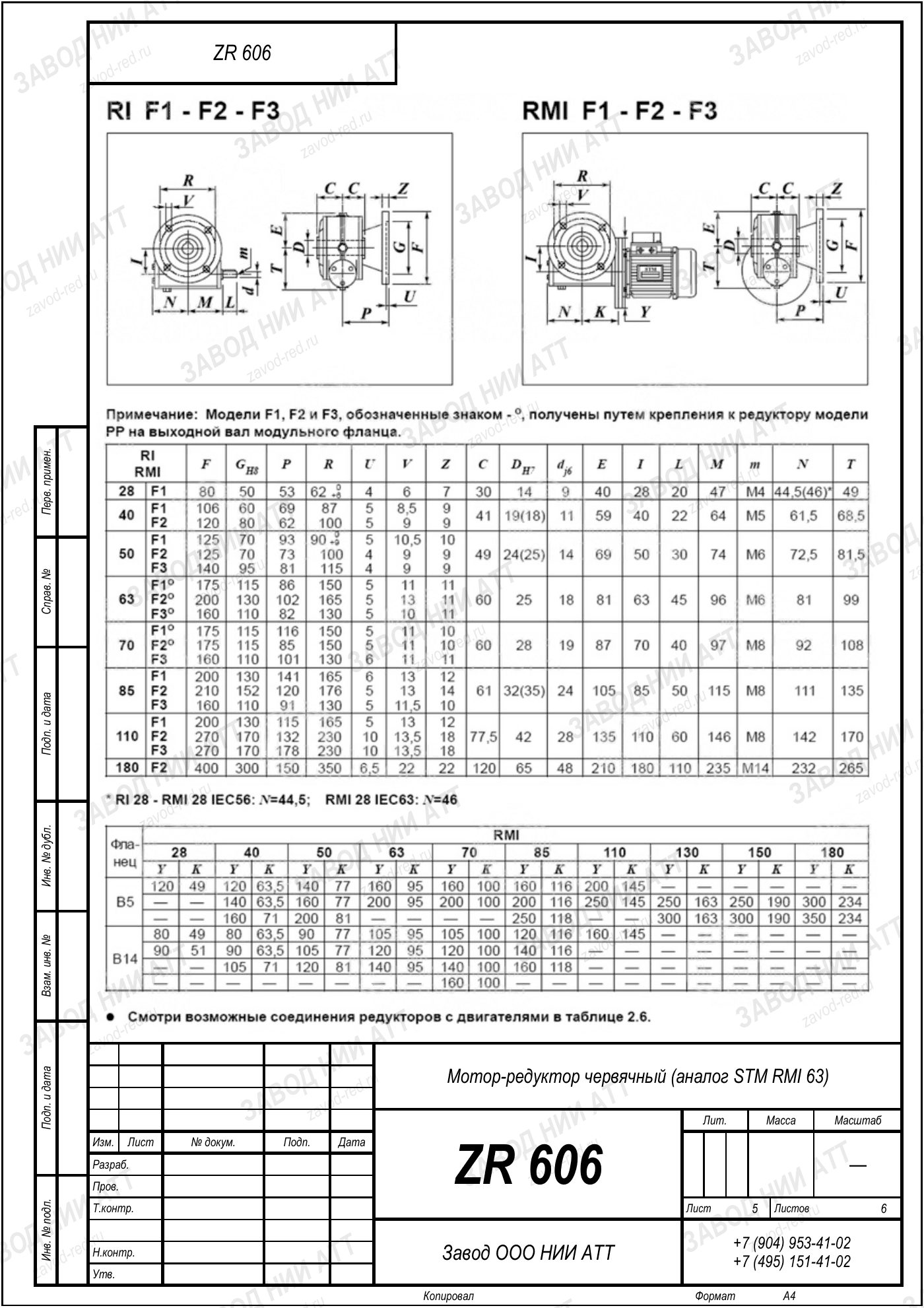 Габаритный чертёж STM RMI 63, лист 5